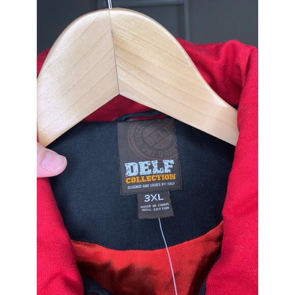 Delf Collection Jacket Mens 3XL Black Red Trinidad Fall Winter Jacket NEW - Picture 6 of 8